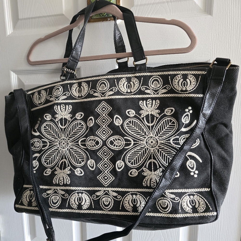 Embroidered carry on bag
